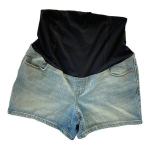 Isabel Maternity Women’s MIDI Denim Jean Shorts Size 4